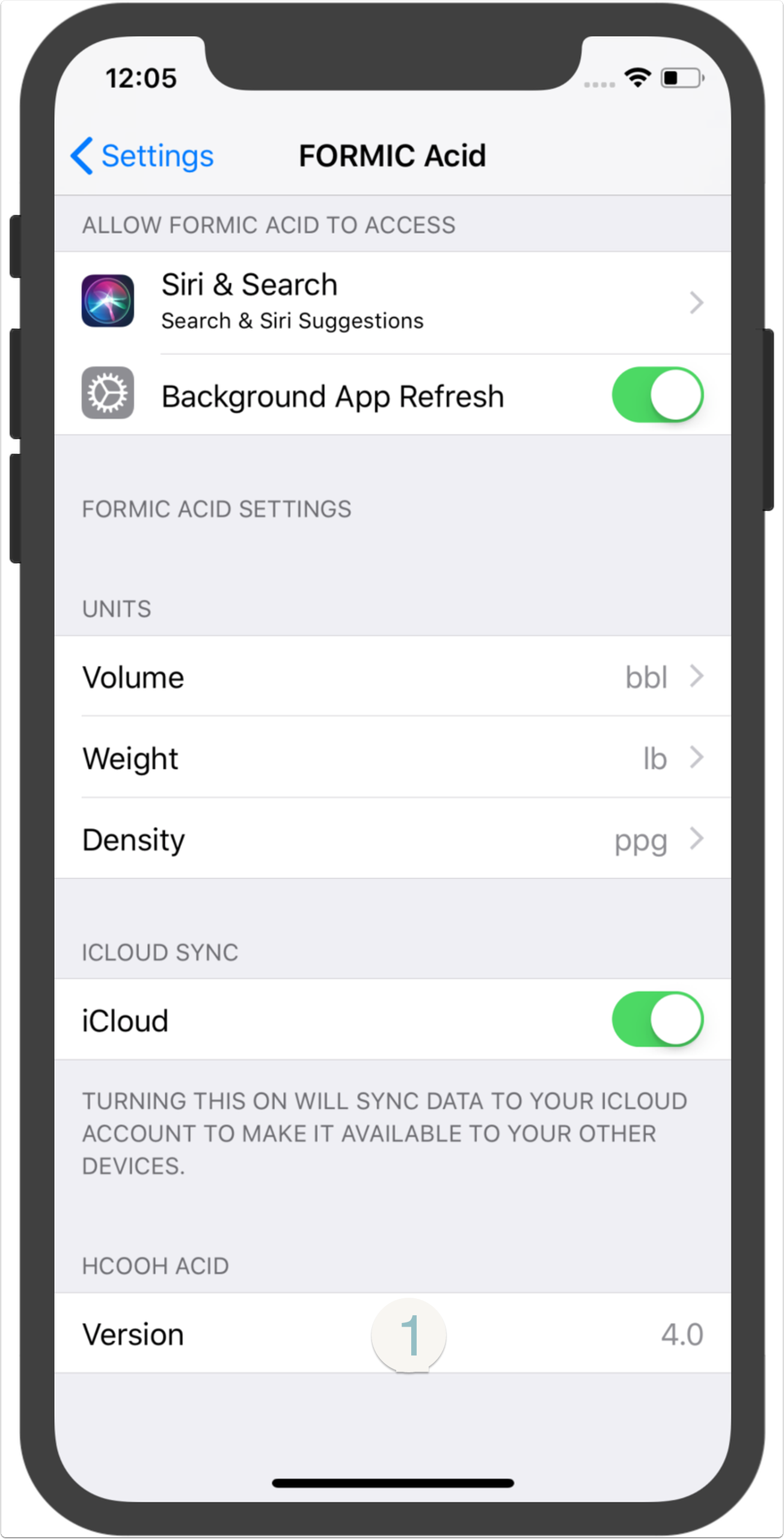 FORMIC Acid Settings